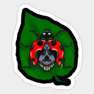 Ladybug skull Sticker